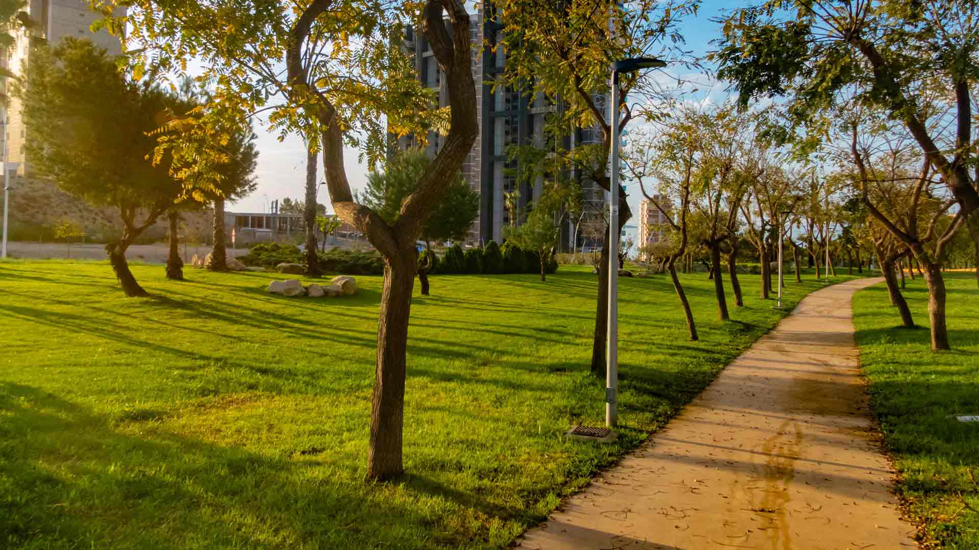 Senda del nuevo parque de Colombia con Murtal / M.B.