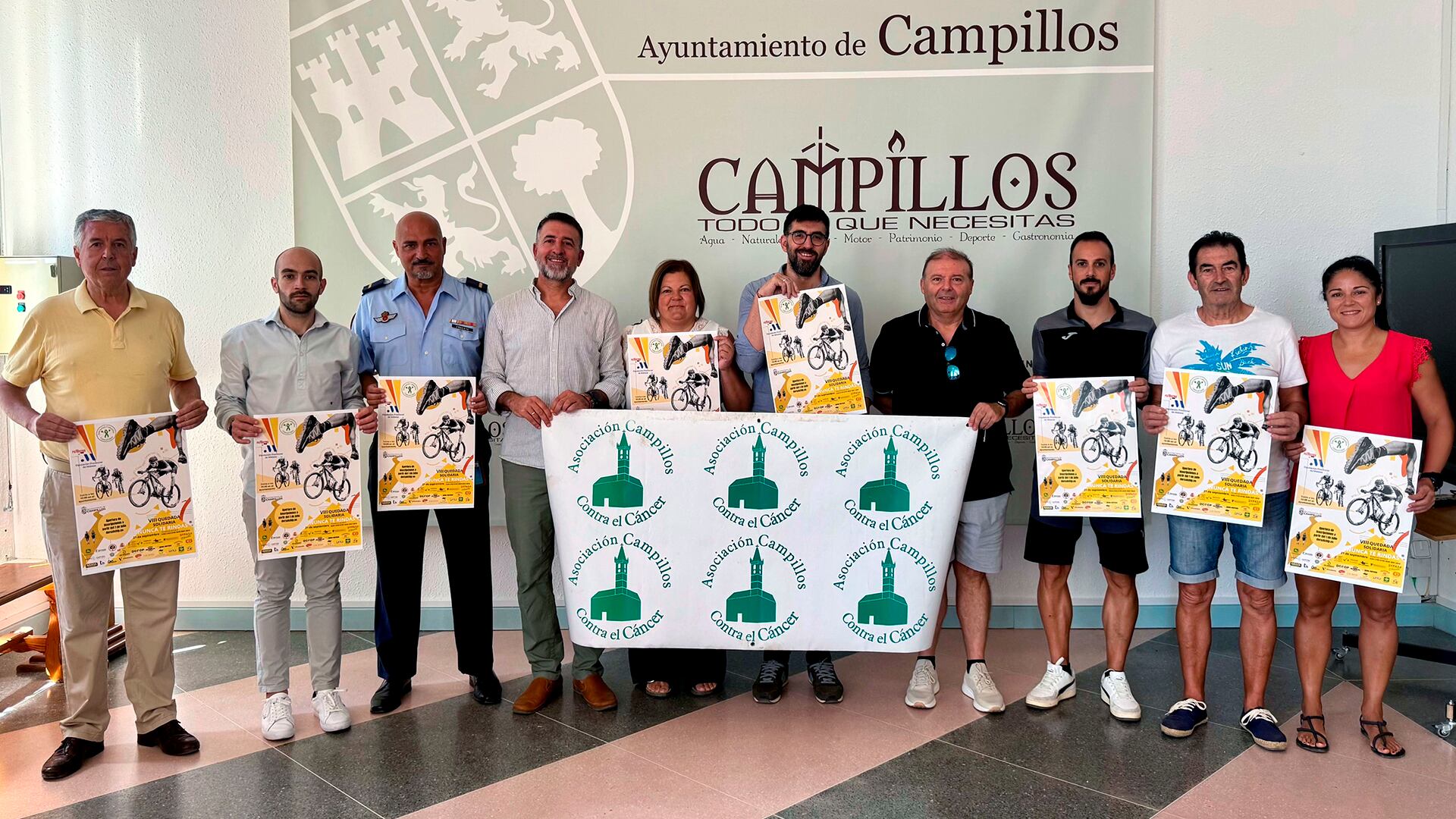 Presentación de la VIII Quedada Solidaria contra el Cáncer "Nunca te rindas" en Campillos