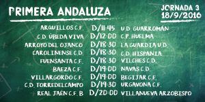 Partidos de la tercera jornada de la Primera Andaluza.