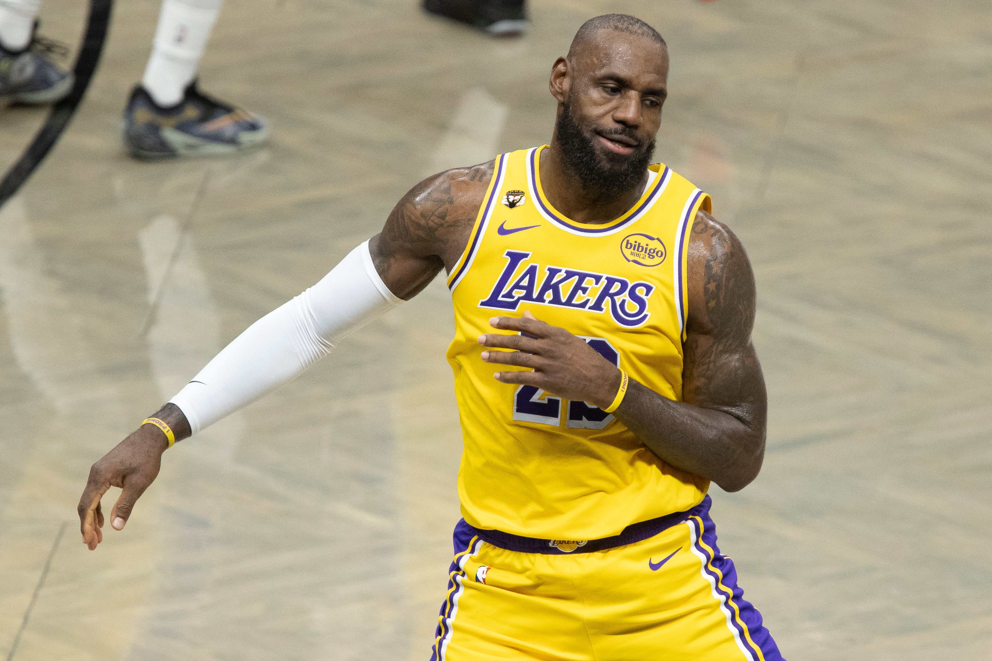 LeBron James, durante un partido de Lakers