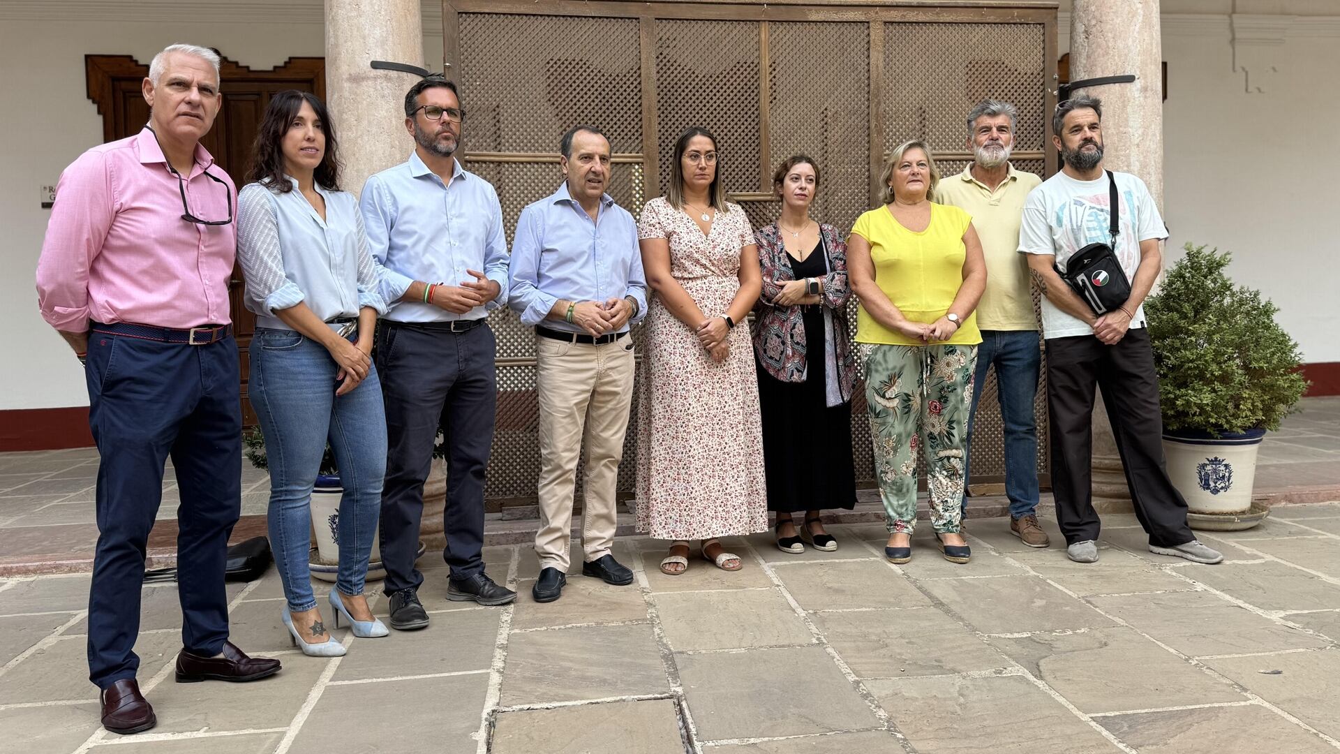 Dirigentes de IU y PSOE en una rueda de prensa conjunta en Antequera