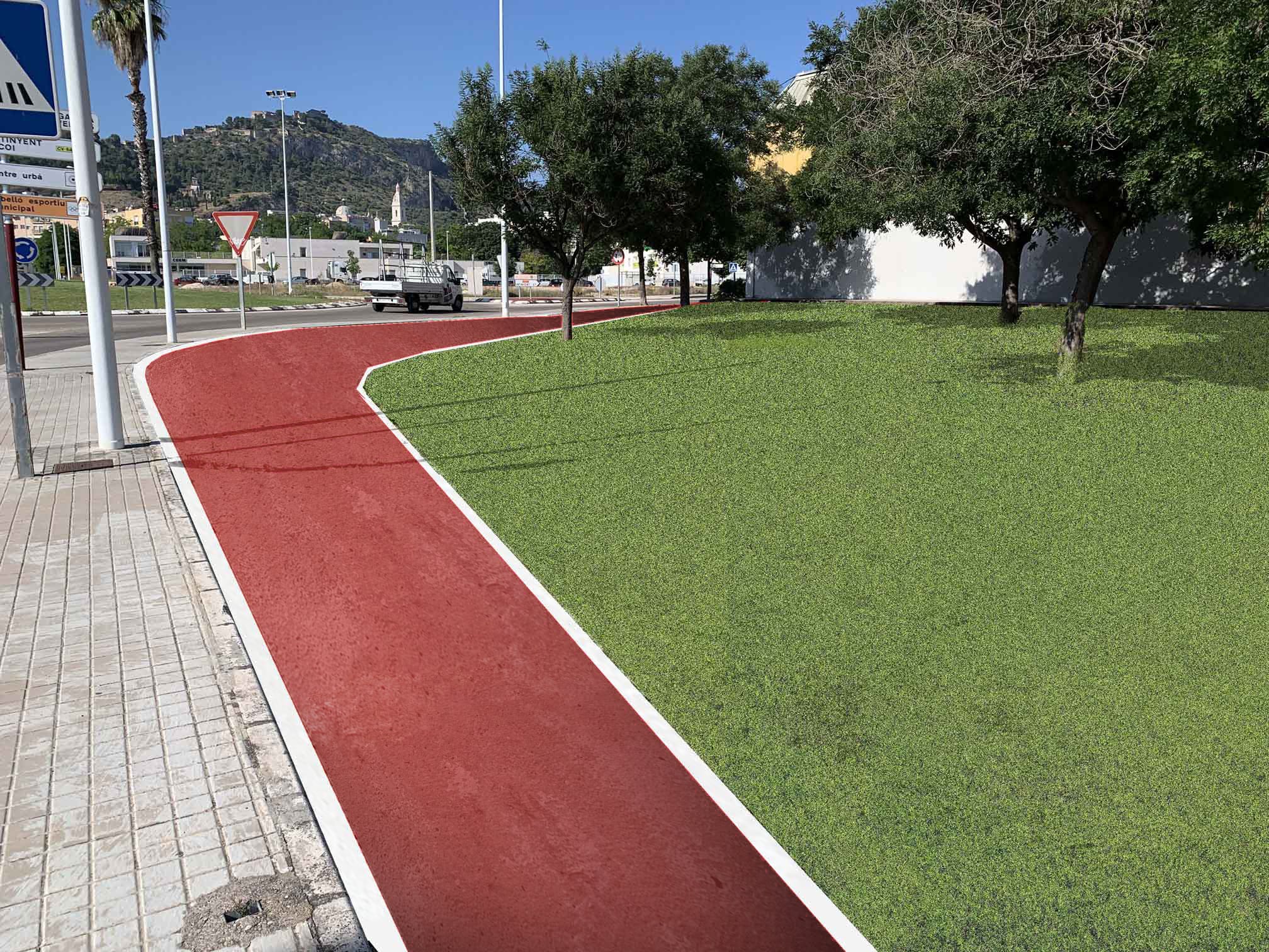 Recreación de la conexión de la vía verde con el núcleo urbano de Xàtiva