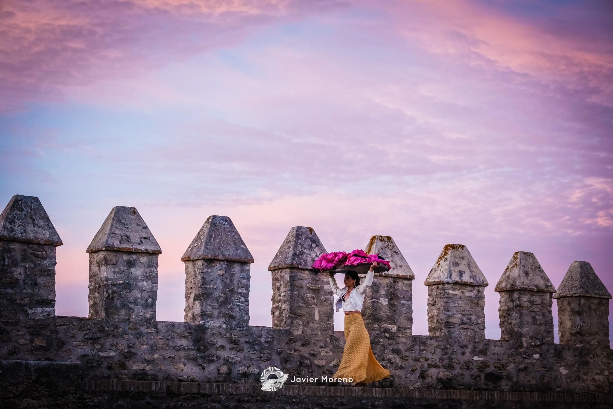 Una imagen de la primera edición del Festival Vejer Flamenco en las murallas del pueblo.