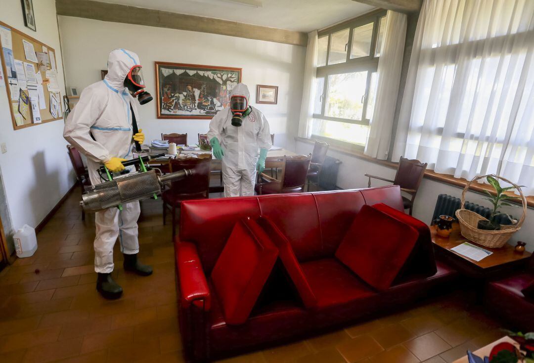 Desinfección de una residencia de ancianos en Castilla y León