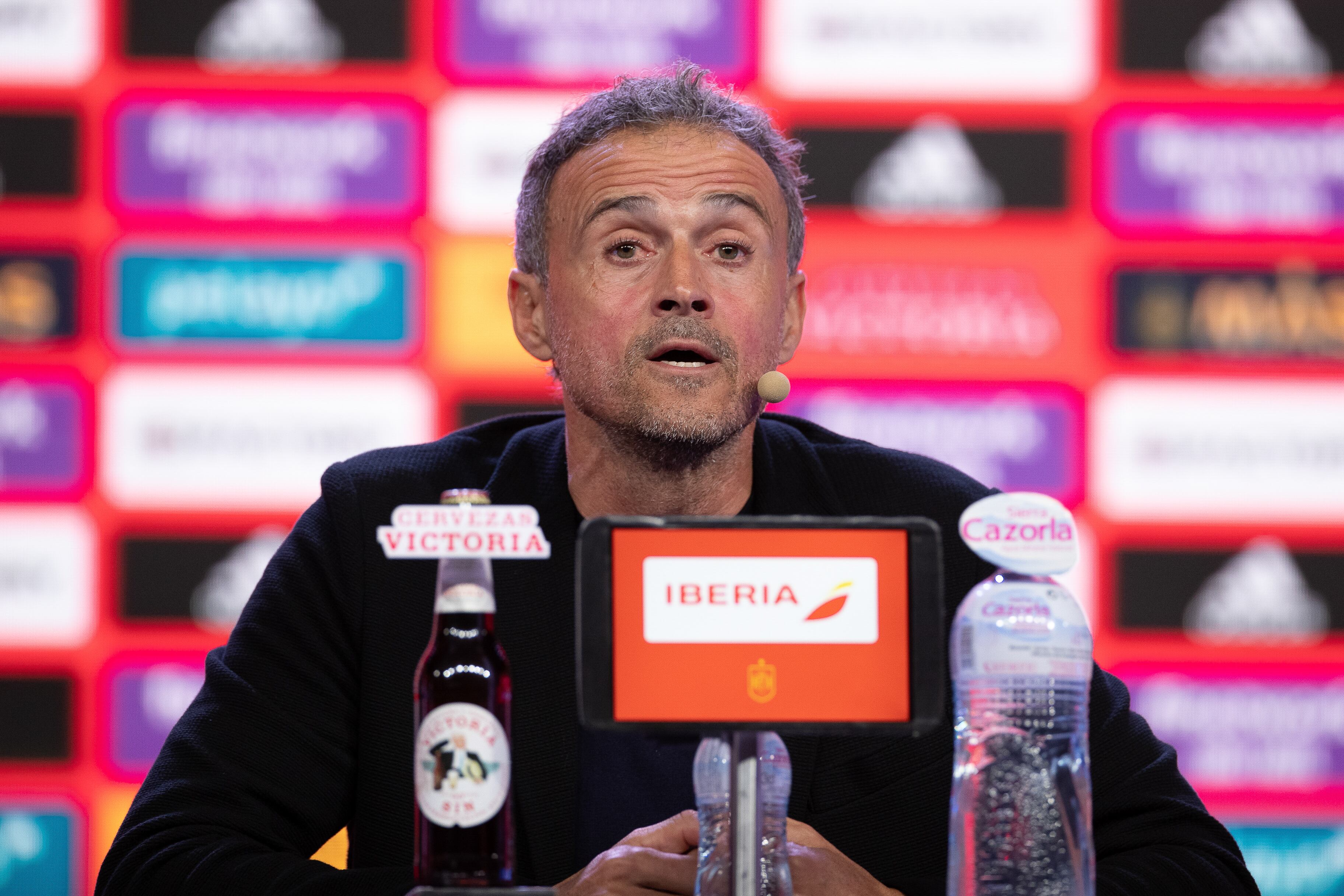 Luis Enrique, en la presentación de la lista