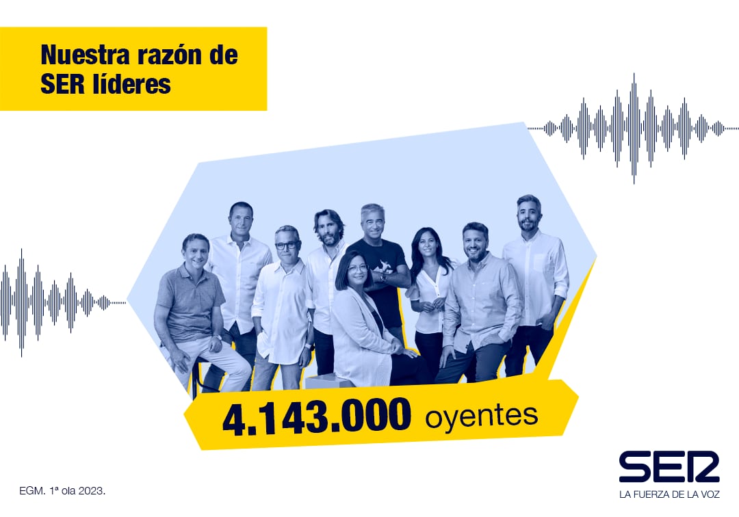 La SER, líder indiscutible de la radio con 4.143.000 oyentes en la primea oleada de 2023