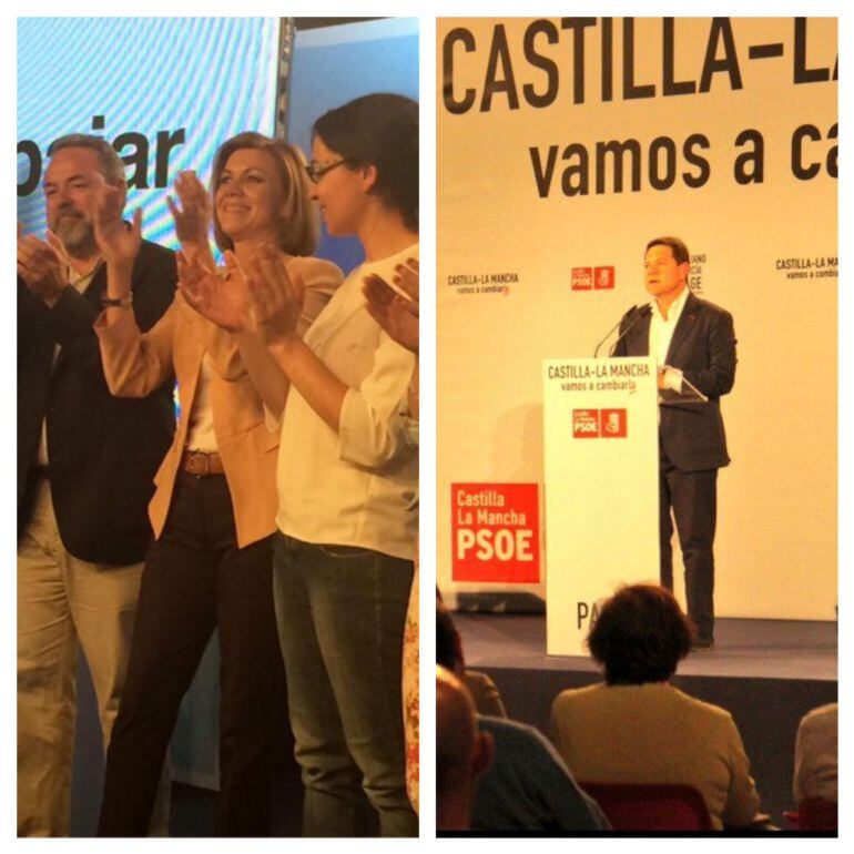 Cospedal, en Toledo y Page, en Tembleque, en la inauguración de la campaña electoral.