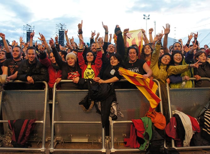 El público del Viñarock, en plena actuación