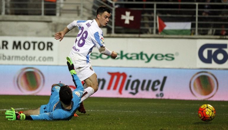El jugador del Málaga Juampi.