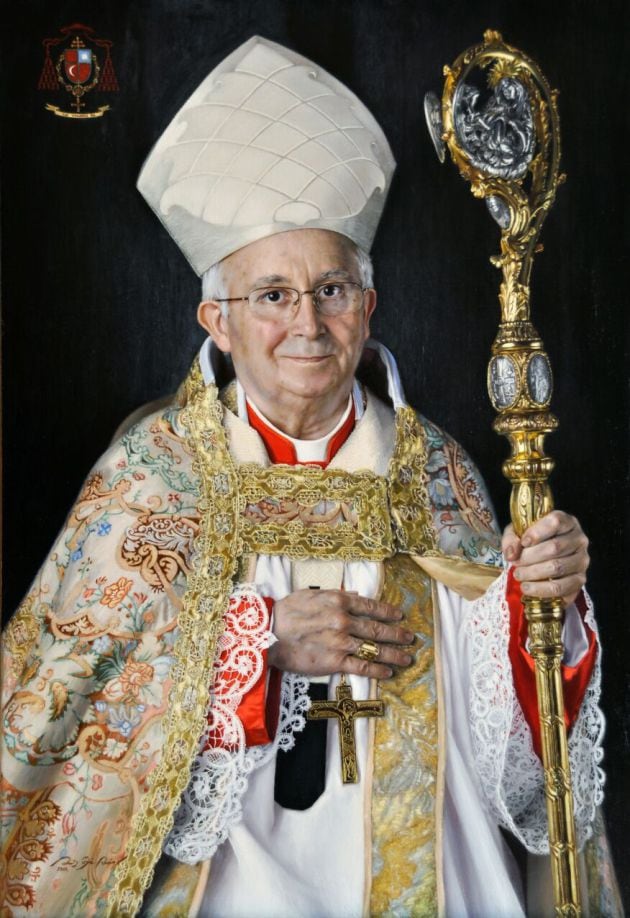 Retrato del cardenal Cañizares, en la Sala Capitular de la Catedral de Toledo.