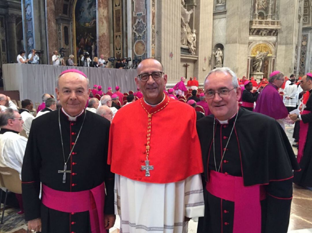 Alfonso Milián, Juan José Omella y Ángel Pérez 