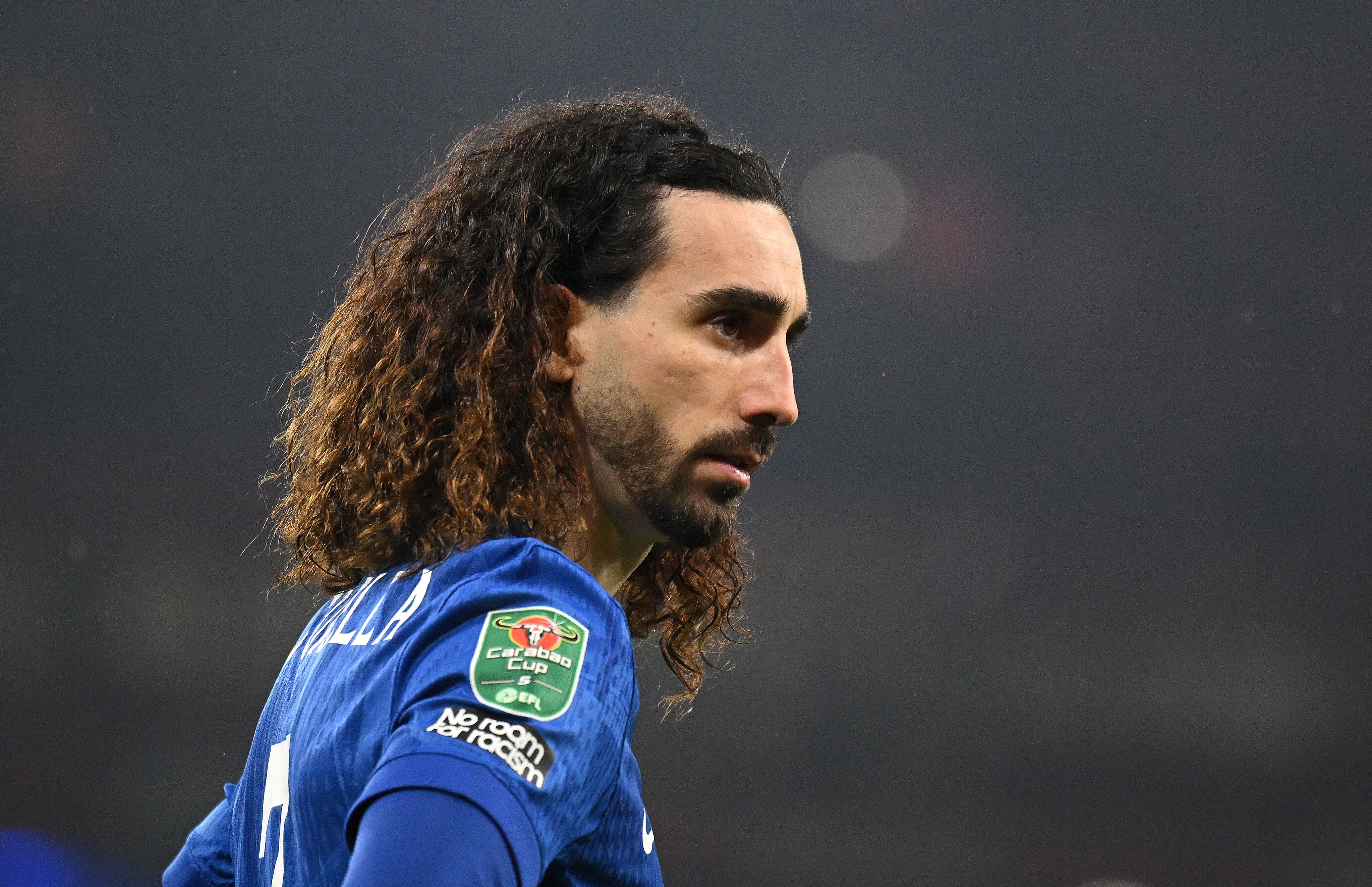 Marc Cucurella, en la semifinal de la Carabao Cup entre Arsenal y Chelsea