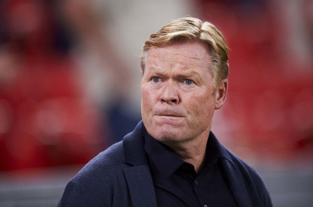 Koeman, en un partido con el Barça
