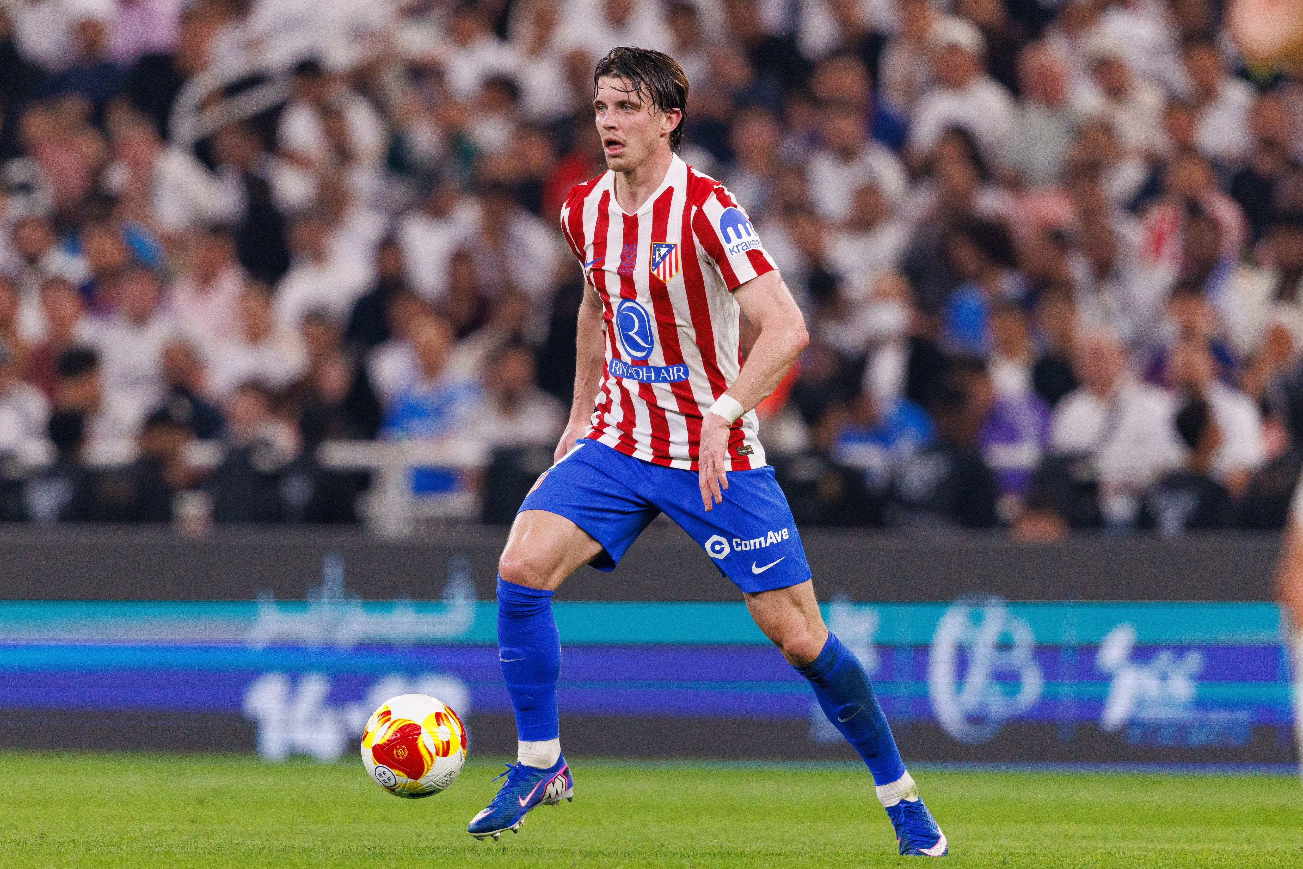 Connor Gallagher, durante su último partido con el Atlético de Madrid