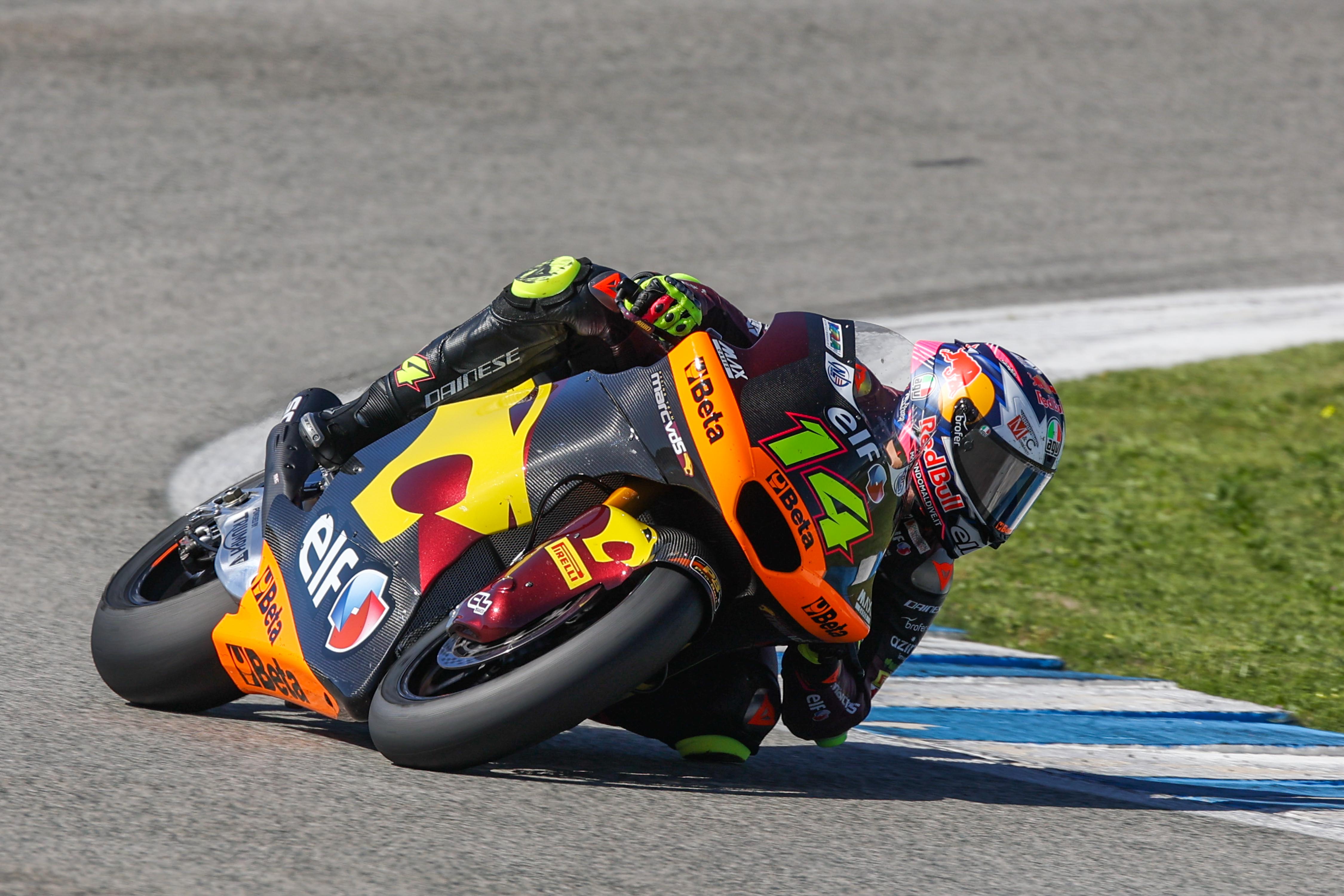 Tony Arbolino durante los test de Jerez