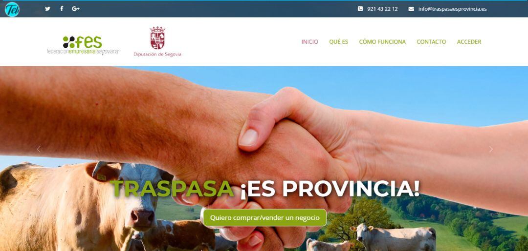 Página web Traspasa es provincia