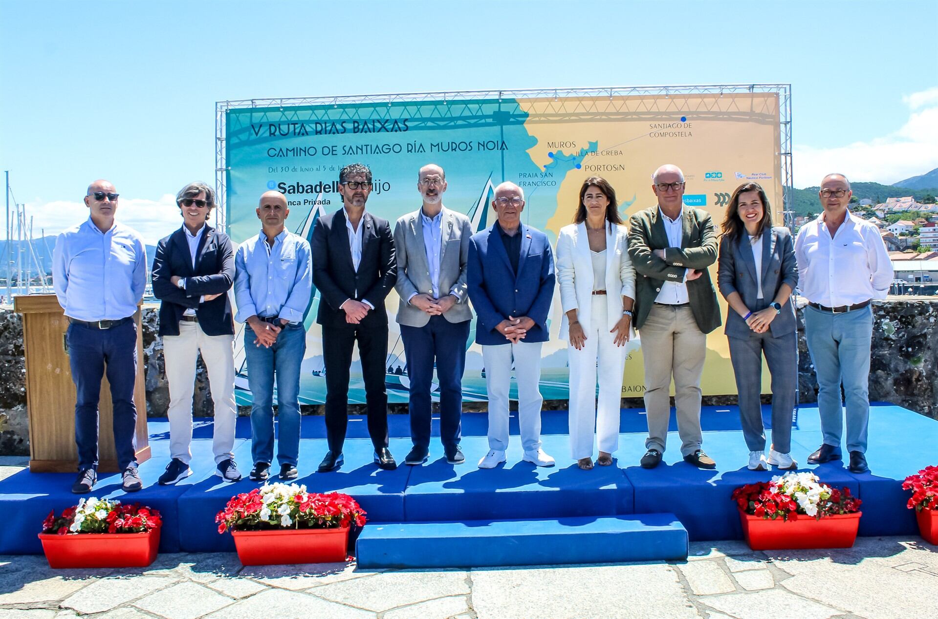V Ruta Rías Baixas-Camino de Santiago de la Ría de Muros Noia en el Monte Real Club de Yates de Baiona