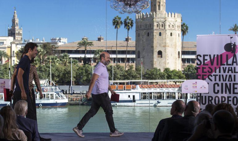 Los actores Javier Cámara y Luis Patiño en la XII edición del Festival de Cine Europeo de Sevilla.