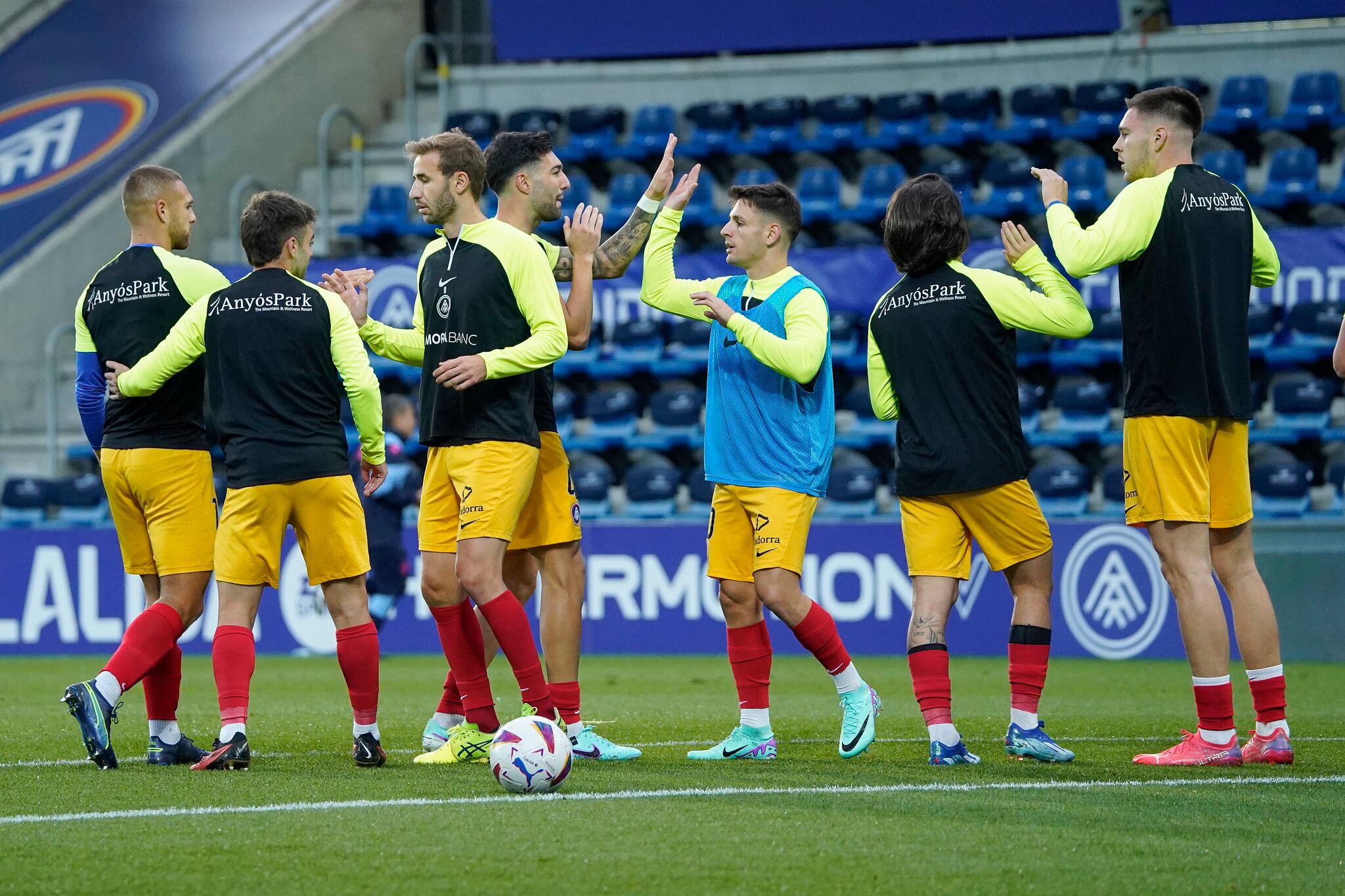 Un instant de l&#039;últim entrenament de l&#039;FC Andorra abans de marxar cap a Astorga.
