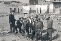 Joaquín Soler Serrano visita las zonas inundadas en el Vallés en 1962