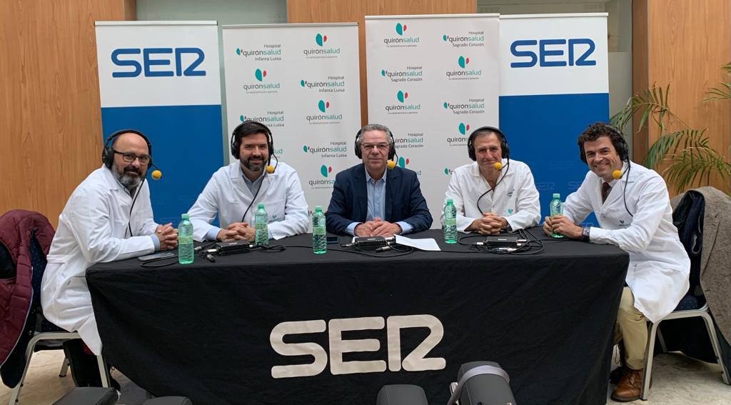 Desde la izquierda Juan Manuel Fernández, Manuel González Correa, Salomón Hachuel, Isidoro Rodríguez Tejero y Rafael García de la Borbolla