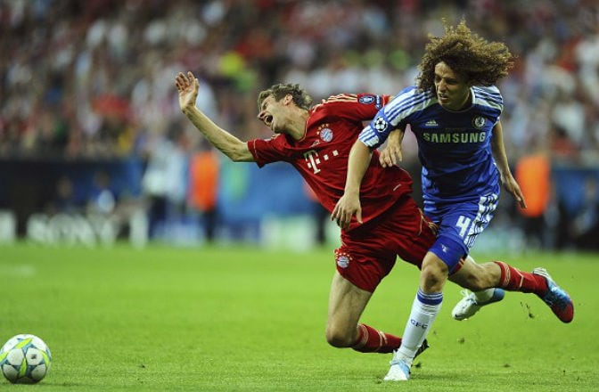 David Luiz, durante la final de &#039;Champions de 2012