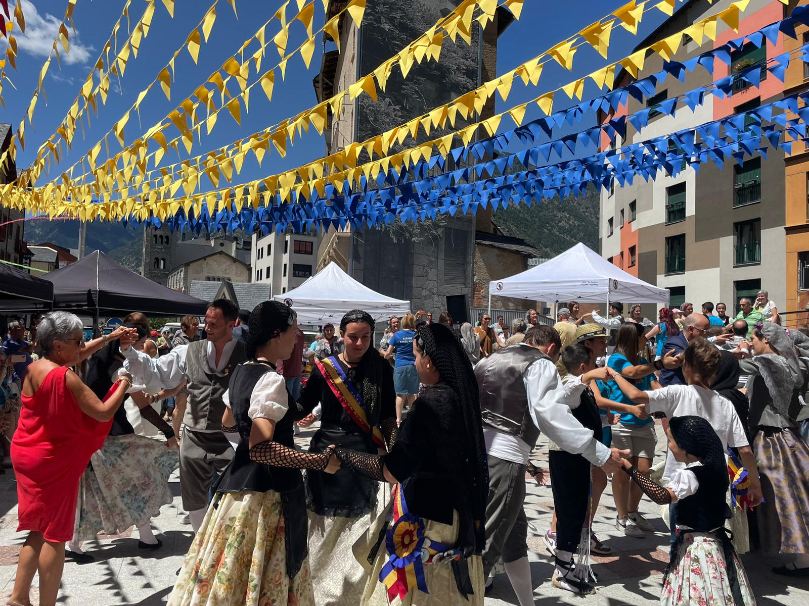 Un instant d'un acte a la festa major d'Escaldes-Engordany.