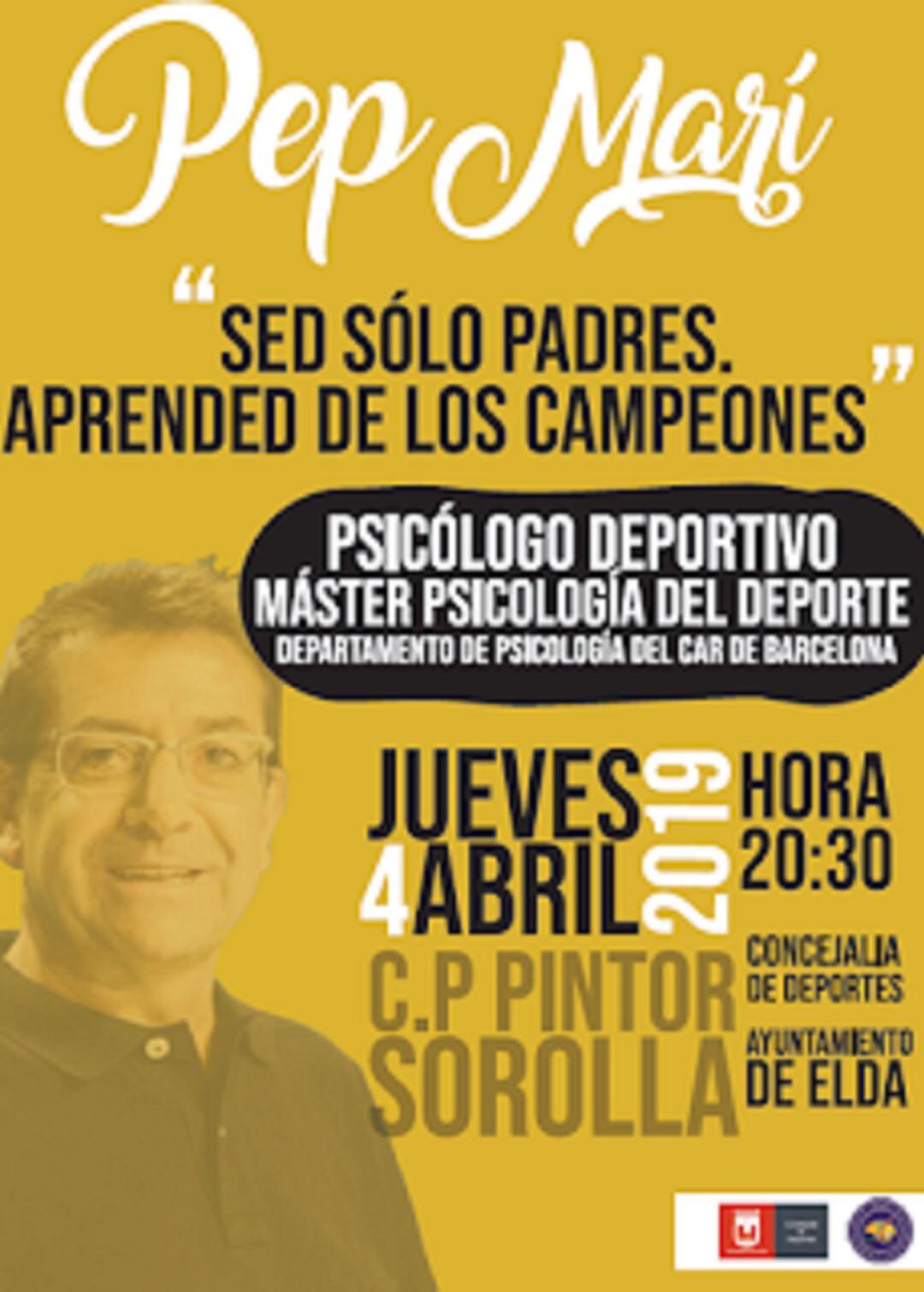 Cartel de la conferencia organizada por el C. P. Pintor Sorolla de Elda