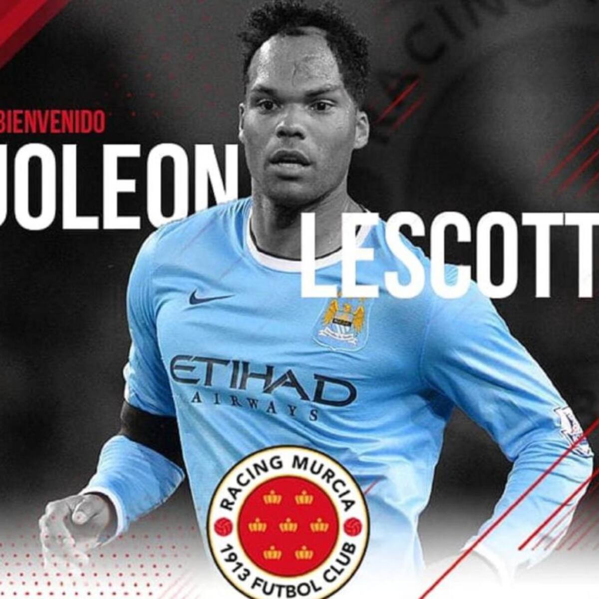 Joleon Lescott no jugará el Racing Murcia-Levante de Copa del Rey