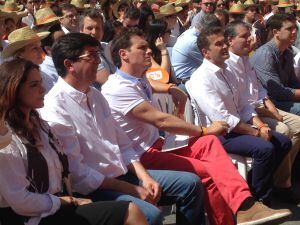 Albert Rivera, junto a Juan Marín y Marcial Gómez