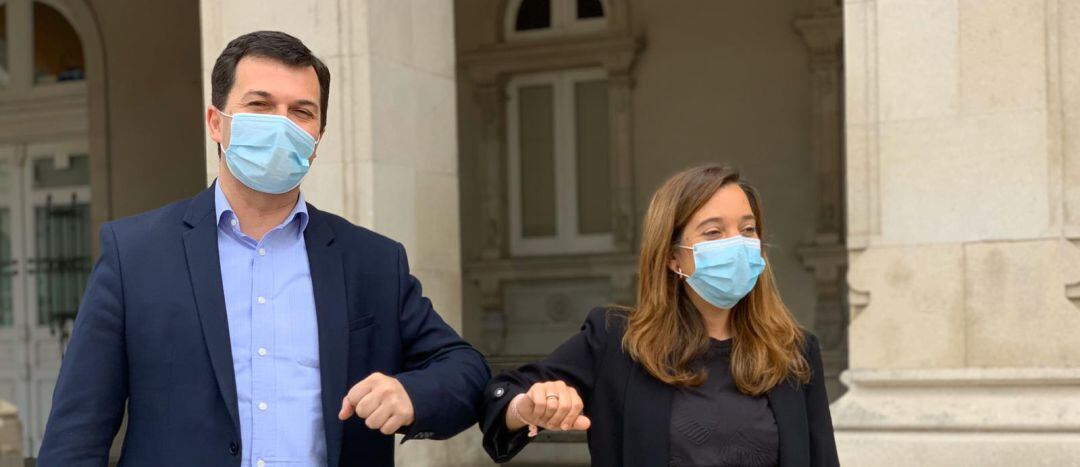 Gonzalo Caballero e Inés Rey en A Coruña