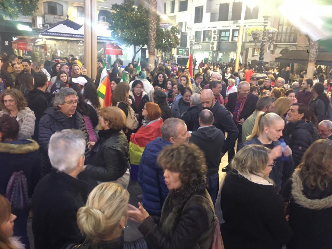 Protesta antifascista en la Plaza Alta de Algeciras