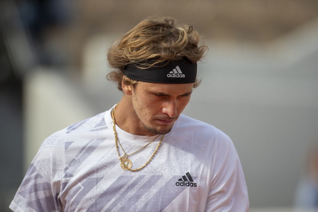 Zverev, durante el partido contra Sinner. 