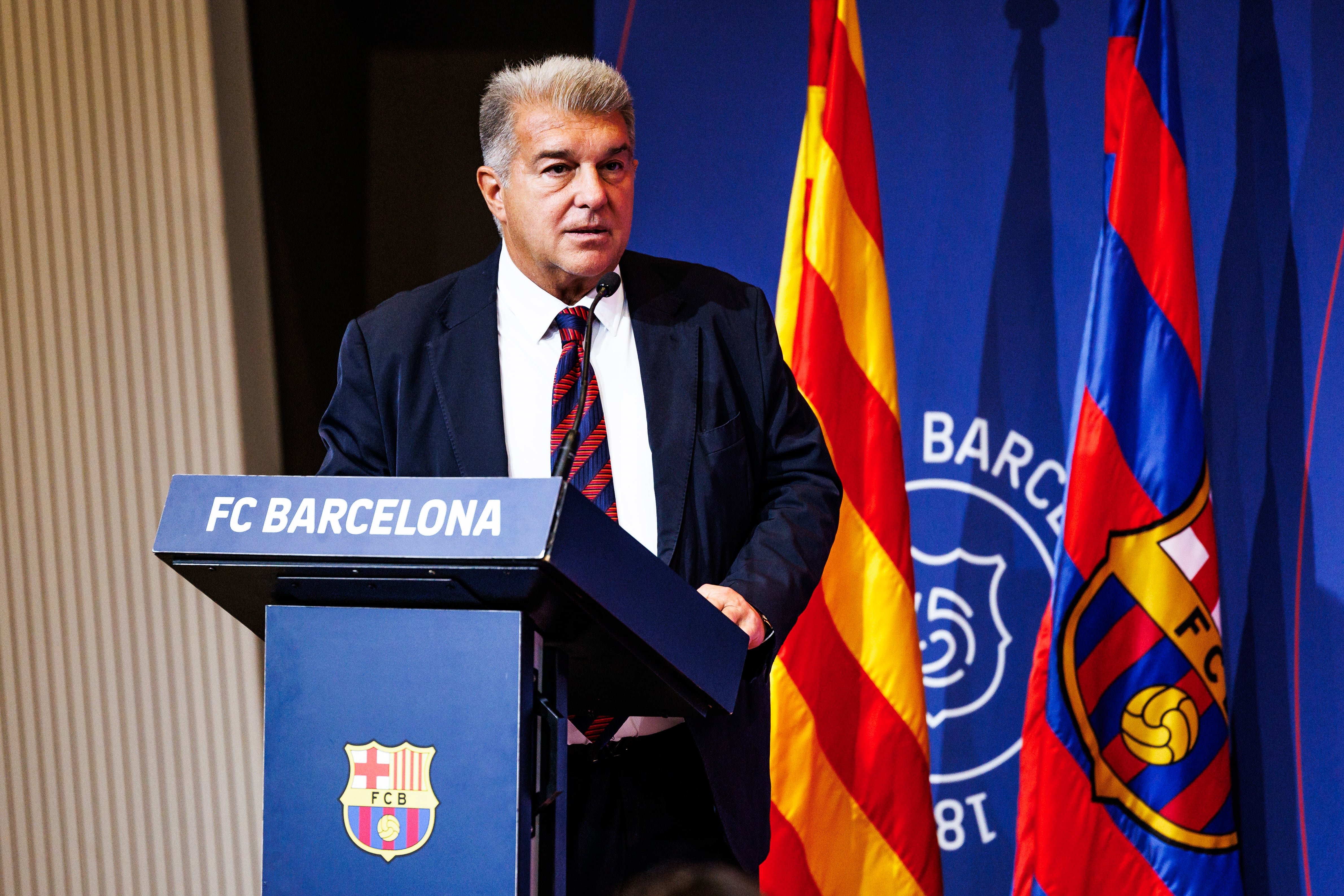 Joan Laporta en rueda de prensa