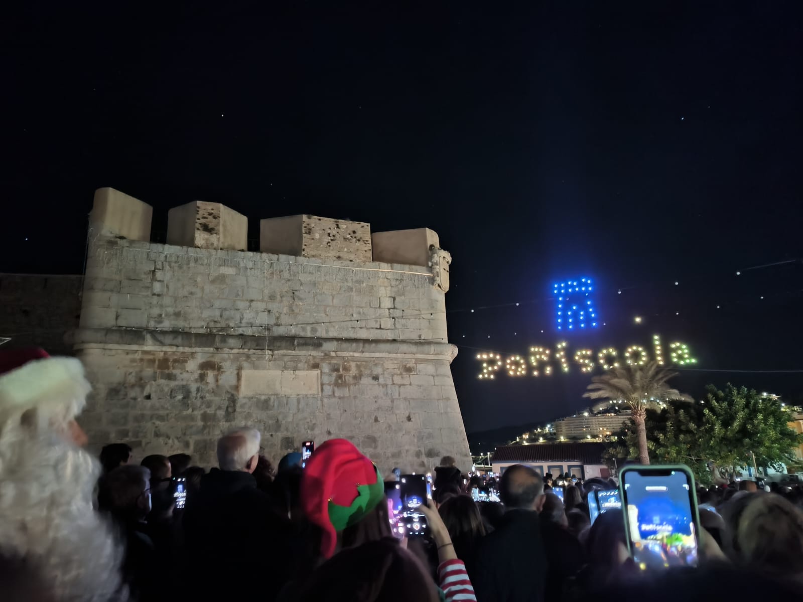 Iluminación Peñíscola con drones