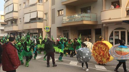 Una de las comparsas de Santa Eulària