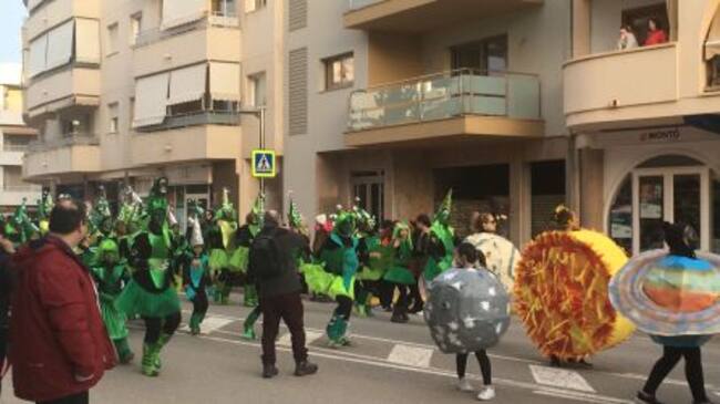 Una de las comparsas de Santa Eulària
