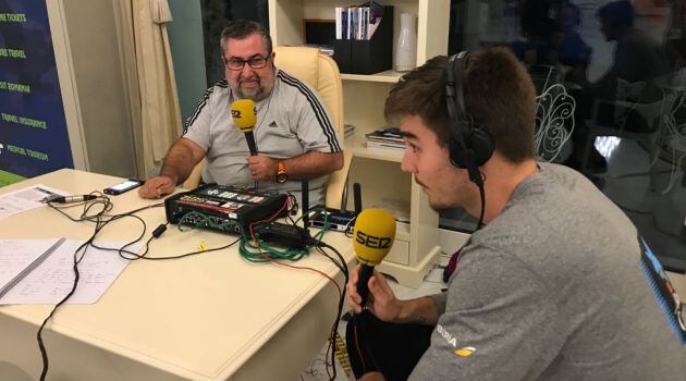 Juancho Hernángomez, durante la entrevista en el programa junto a Xavier Saisó