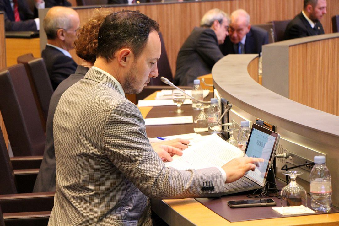 El ministre d'Afers Socials, Xavier Espot, al Consell General.