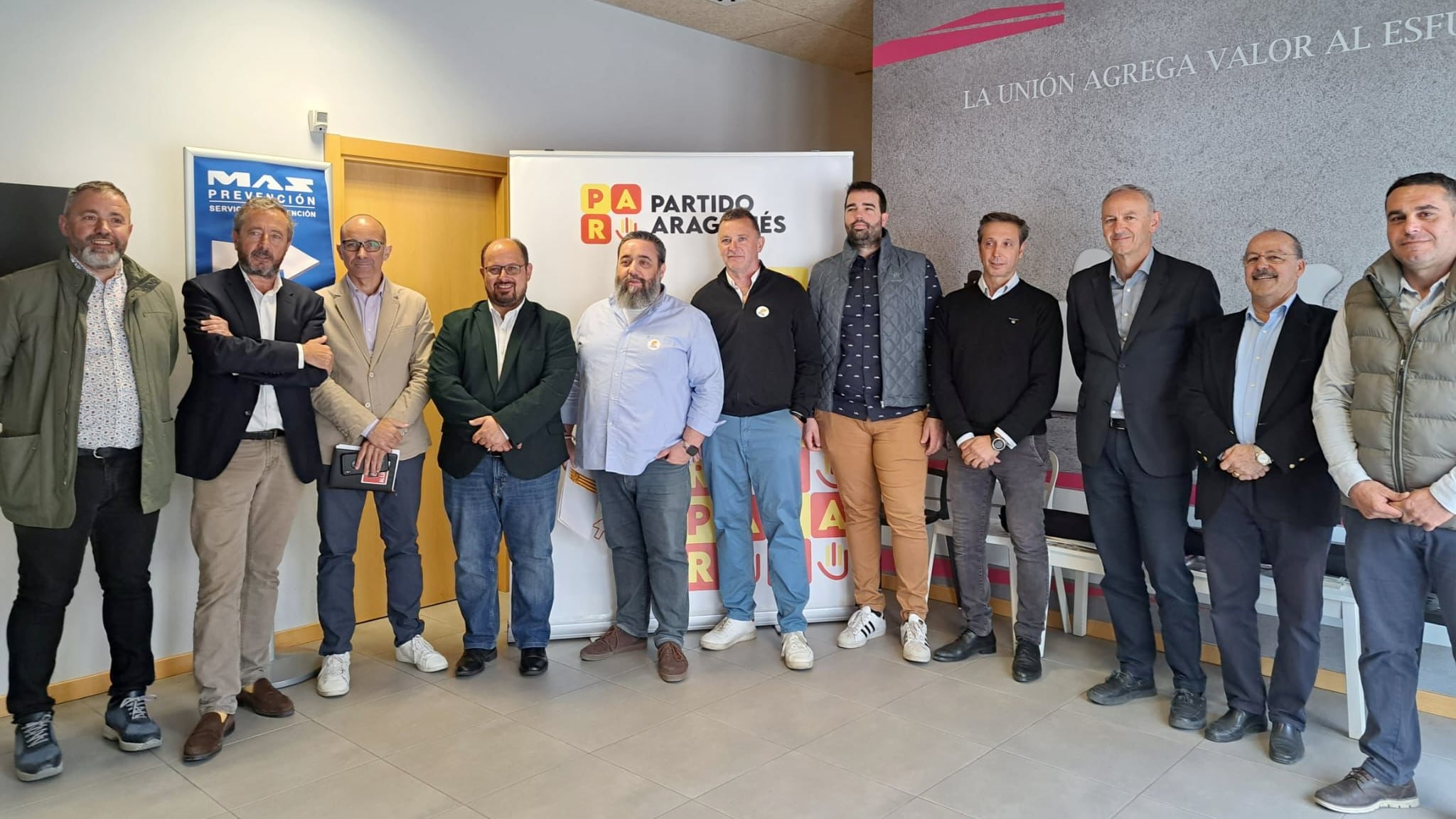 Visita de Alberto Izquierdo a los empresarios de Barbastro