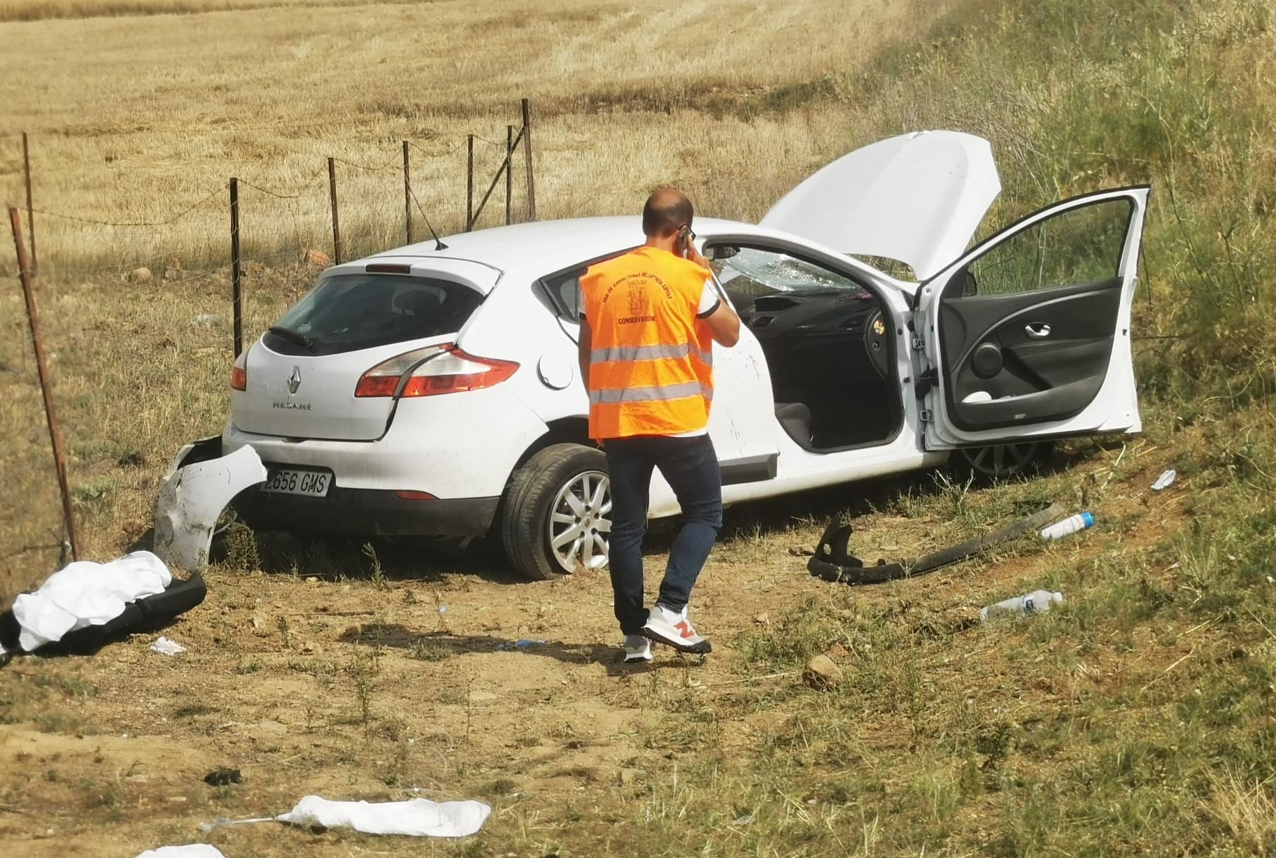 Uno de los vehículos implicados en el accidente