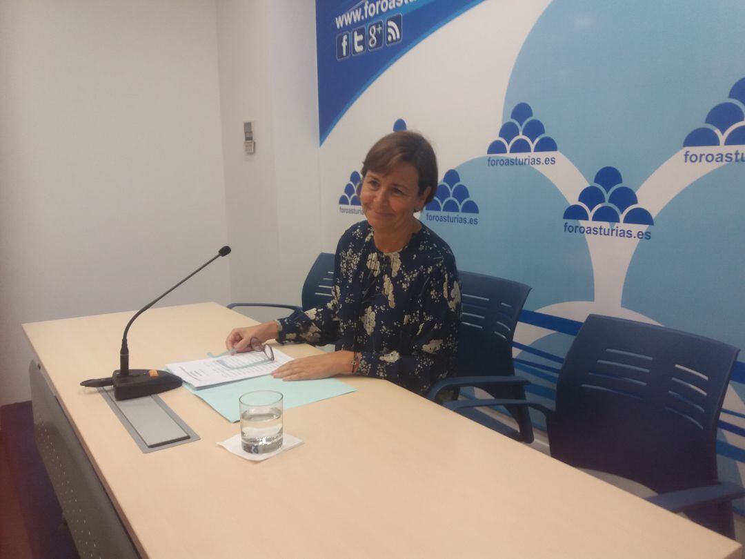 La alcaldesa de Gijon y candidata a la presidencia del Principado presenta el programa electoral en la sede del partido en Oviedo
