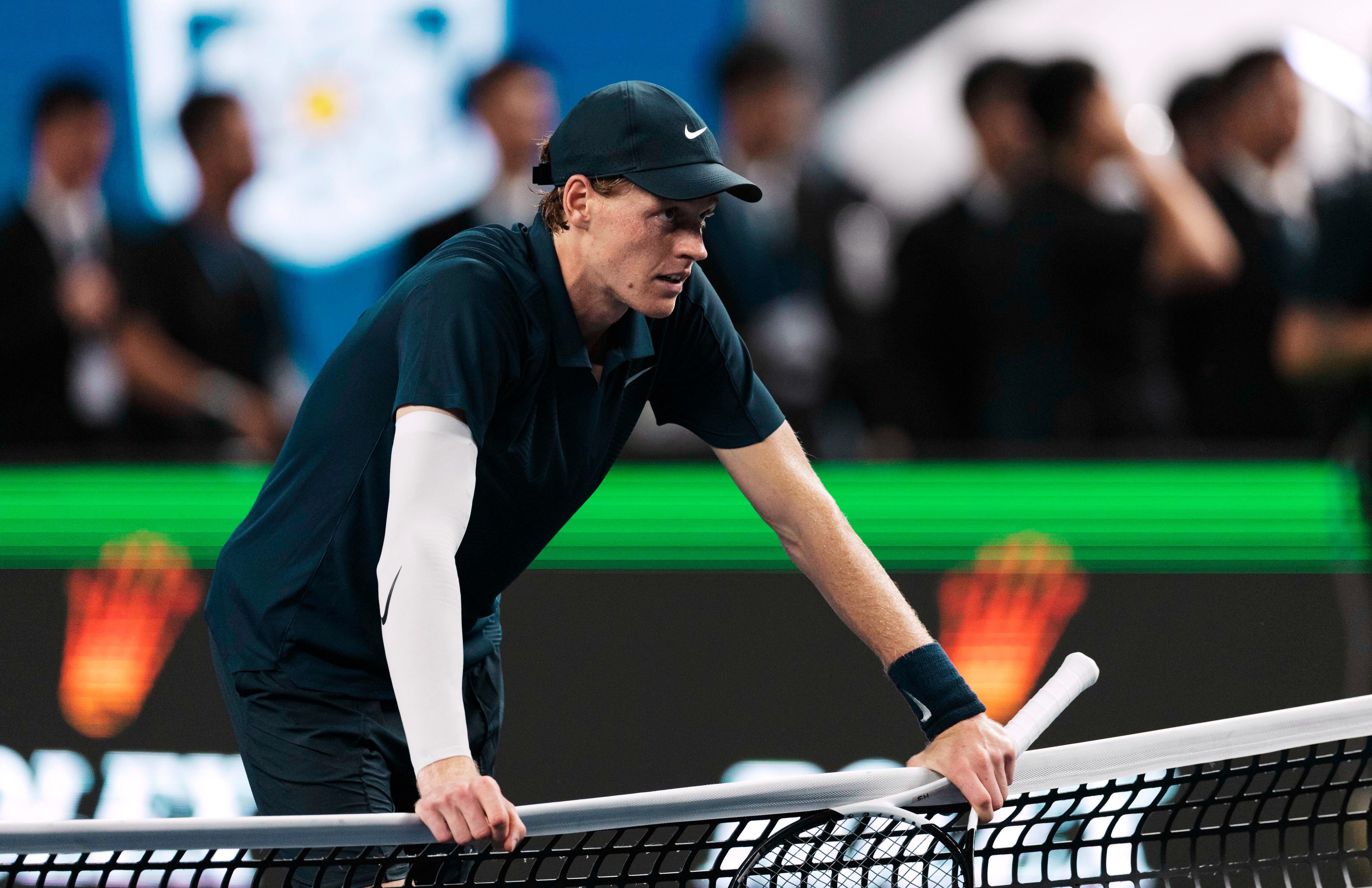 Sinner durante su encuentro contra Altmaier