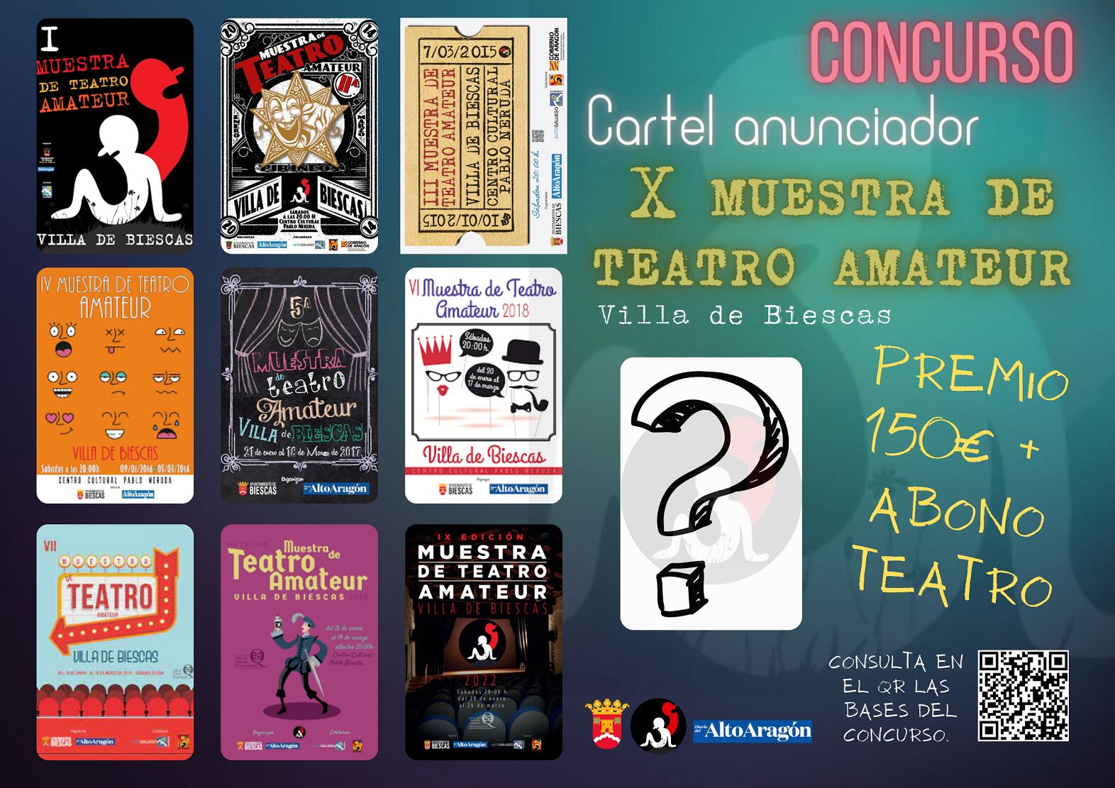 El comité organizador de la Muestra de Teatro Amateur “Villa de Biescas” convoca el concurso del cartel anunciador de su X edición. Pueden participar todas las personas que lo deseen que no sean profesionales, con cuantas obras consideren oportunas, y sean inéditas”, según reza en las bases. Este año la muestra de teatro que llega a su décimo aniversario se va a realizar del 28 de enero al 25 de marzo,
La temática del cartel serán los motivos alusivos a las artes escénicas, debiendo figurar como elemento destacado, el Logo de este Muestra de Teatro y los textos: “X edición Muestra de Teatro Amateur Villa de Biescas” y “2023. Sábados 20:00 horas del 28 de enero al 25 de marzo”.
El plazo de admisión de las obras que se entregaran en el ayuntamiento de Biescas, se abre el día 2 de noviembre y finalizará el 30 del mismo mes. Al acabar el plazo, un jurado elegirá el cartel ganador que será publicado en las redes sociales de la Muestra, en los medios de comunicación y en la web www.turismobiescas.com.
El autor del cartel ganador se llevará de premio, 150 euros y un abono para acudir a las sesiones de teatro.