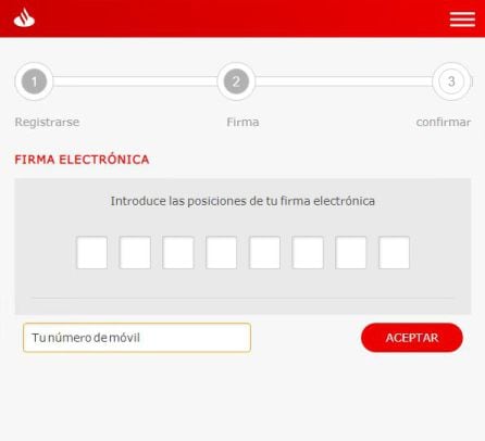 Te pedirán tu firma electrónica.