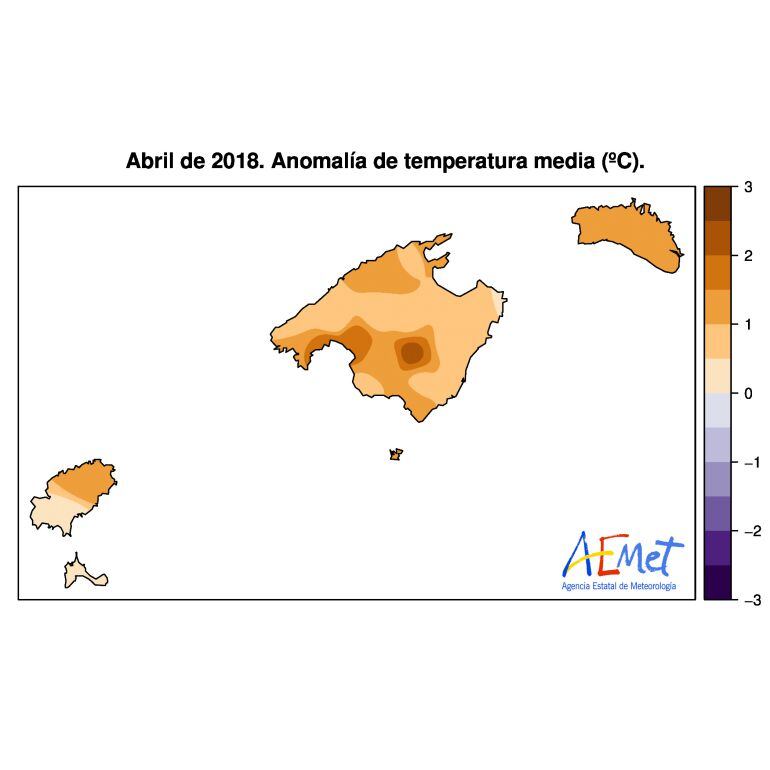 Uno de los gráficos facilitados por la Aemet