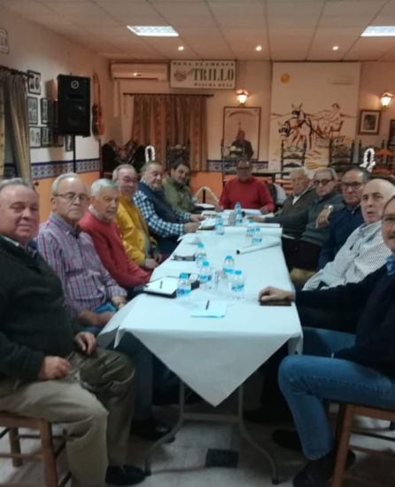 Una de las reuniones de la Junta Directiva de la Federación Provincial de Peñas Flamencas