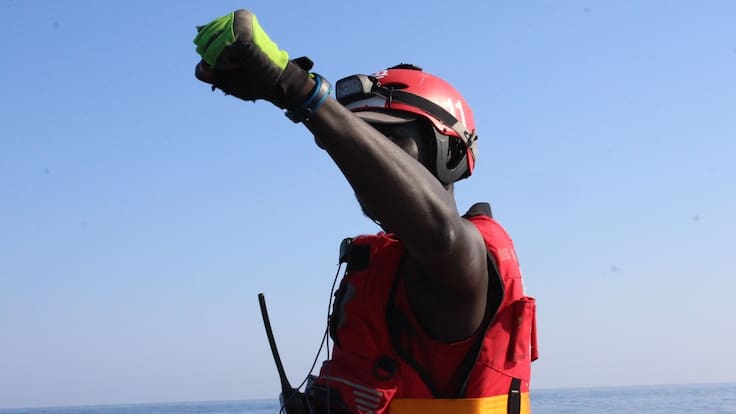 Edou Thiam, rescatista senegalés del Aita Mari, sobre su trabajo