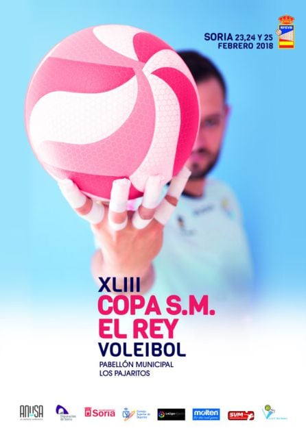 Cartel de la Copa del Rey de Voleibol en Soria.