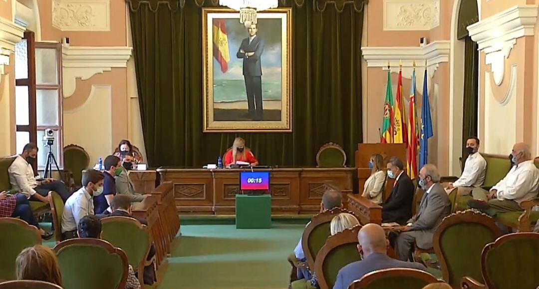 El pleno sobre el estado de la ciudad en el Ayuntamiento de Castelló de la Plana.
